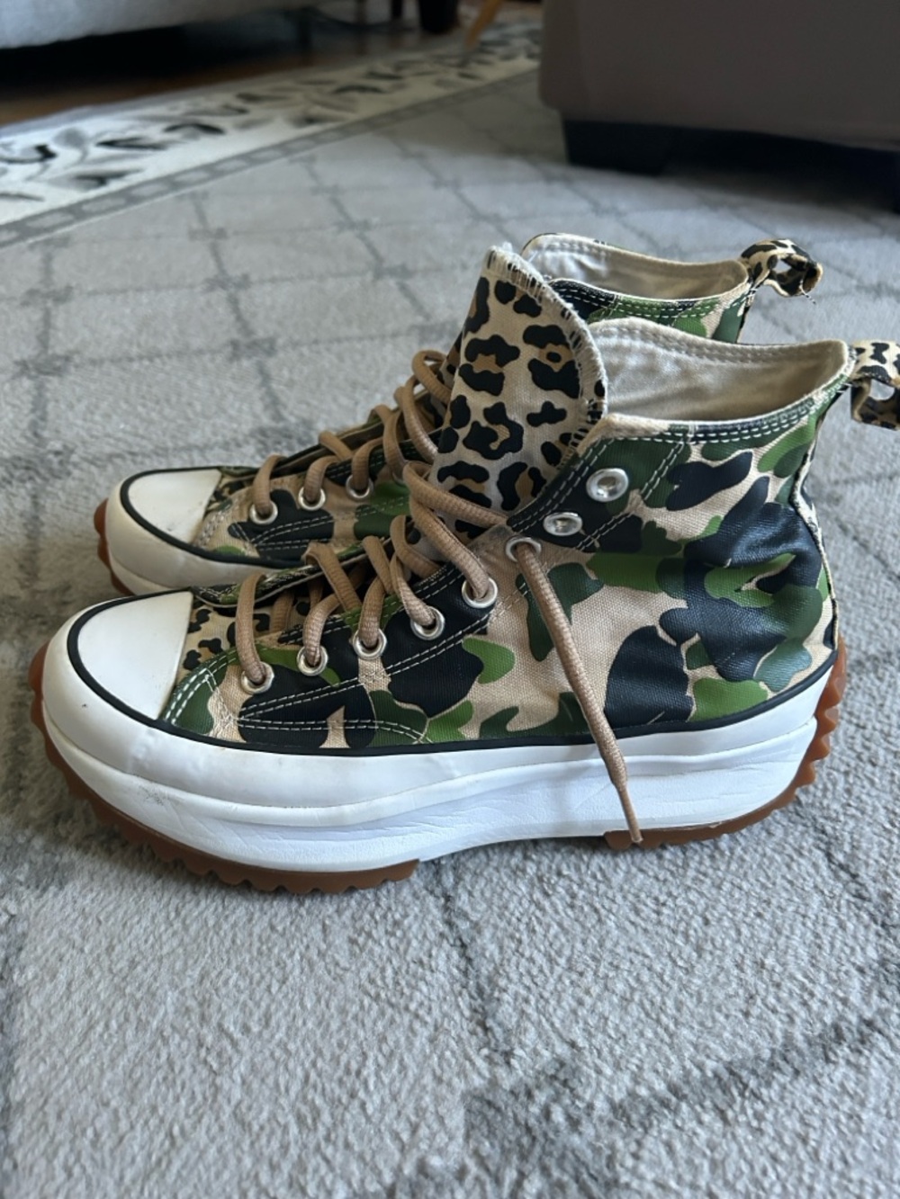 Converse Run Star Hike High Archive Print Camo High-Top Platform Sneakers